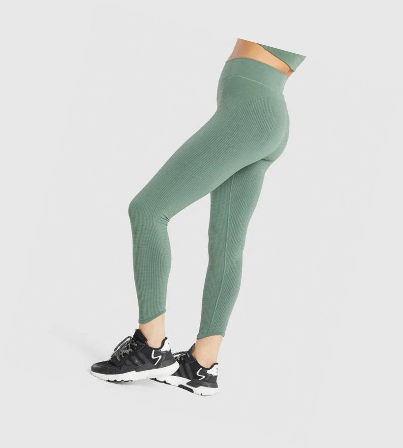 Gymshark Pause Seamless High Waisted Leggings Dame Grønn | RZYGCS926