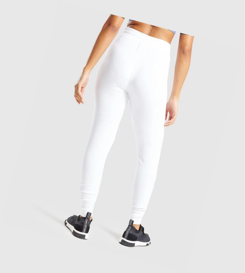 Gymshark Pippa Trenings Joggebukser Dame Hvite | WSTJMV856