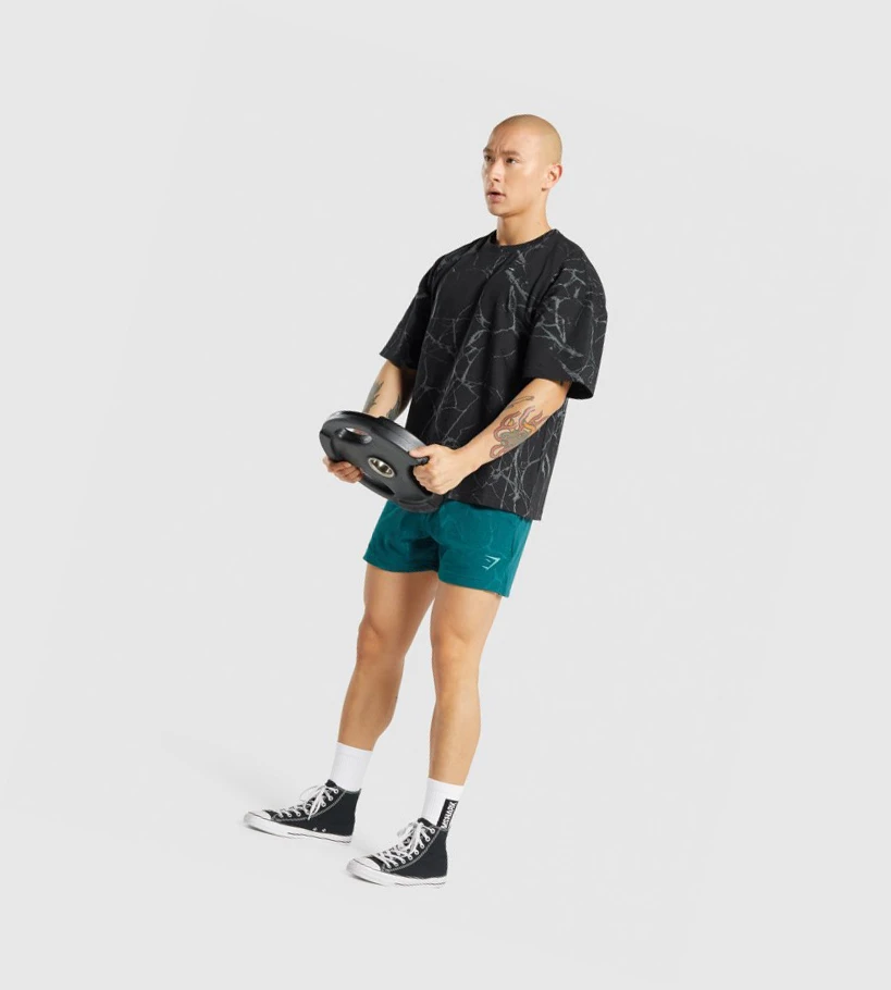 Gymshark Power Crew T-skjorte Herre Svarte | VCGJNO421