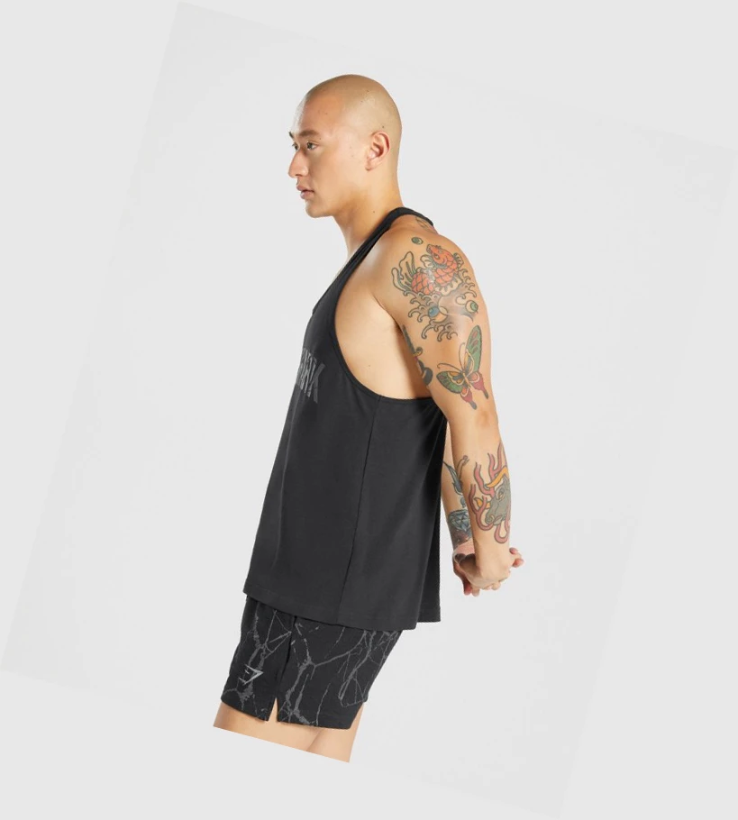 Gymshark Power Singlet Herre Svarte | VZGKLM507