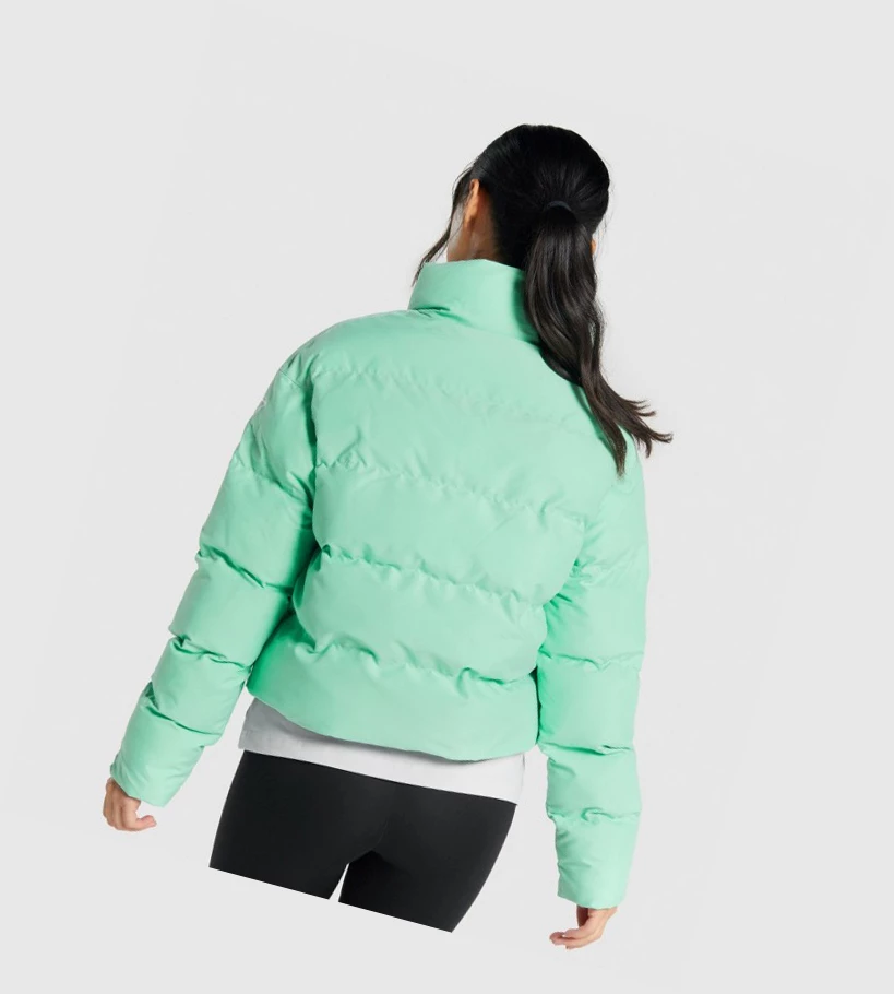 Gymshark Puffer Klær Dame Grønn | VSBHNO351