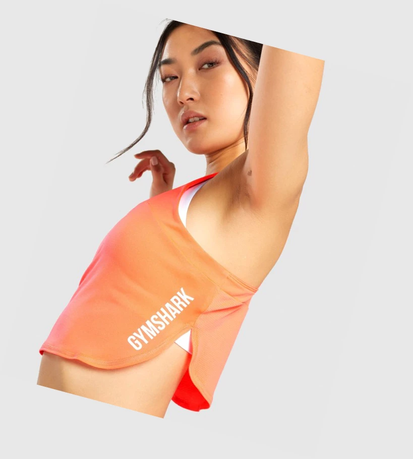 Gymshark Pulse Crop Top Gensere Dame Korall | SUHFDO680