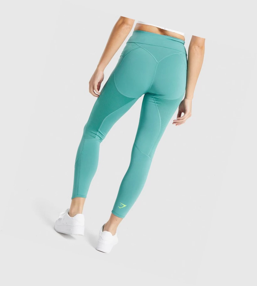 Gymshark Pulse High Waisted Leggings Dame Turkis | CYSIKU017