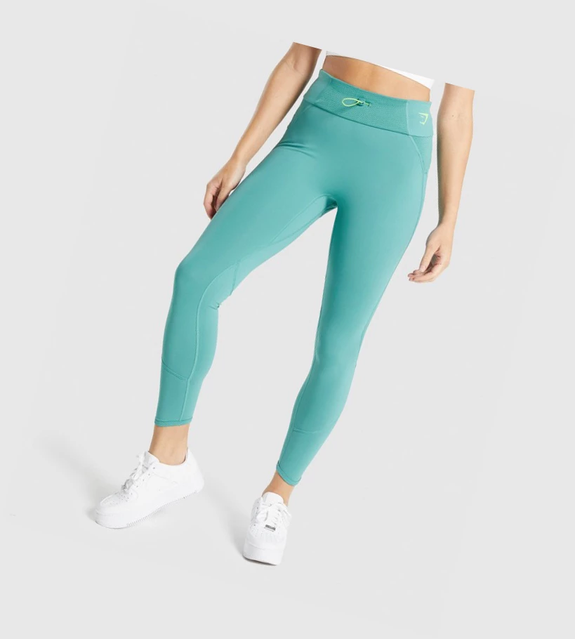 Gymshark Pulse High Waisted Leggings Dame Turkis | CYSIKU017