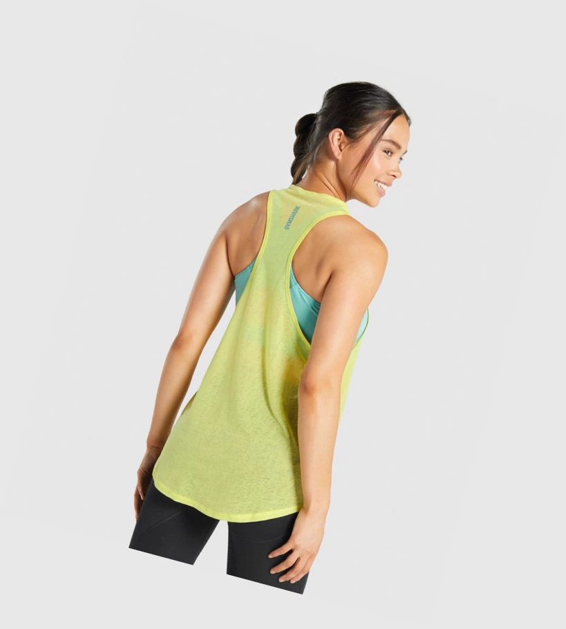 Gymshark Pulse Lette Singlet Dame Gul | VEAWRX057