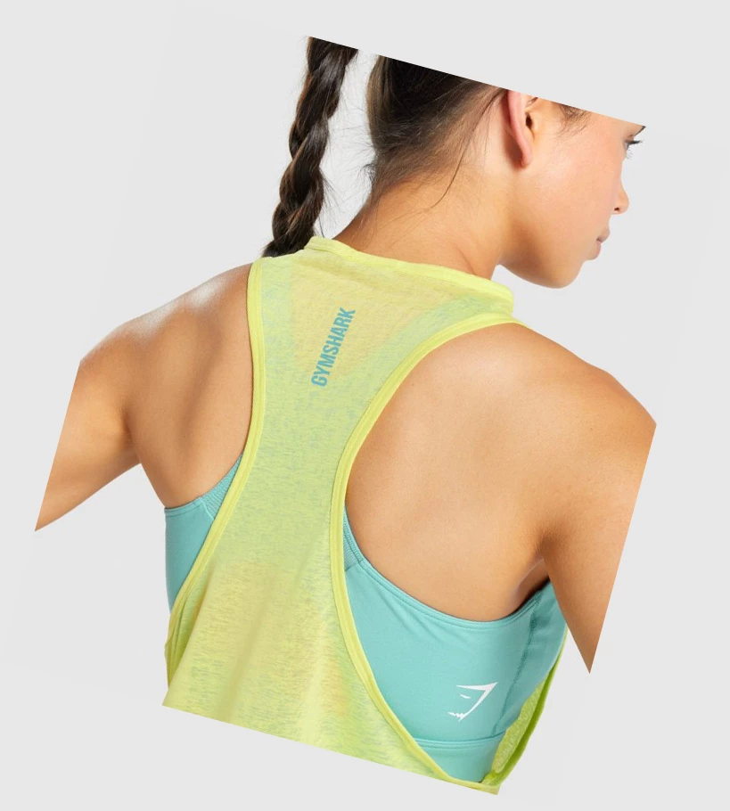 Gymshark Pulse Lette Singlet Dame Gul | VEAWRX057