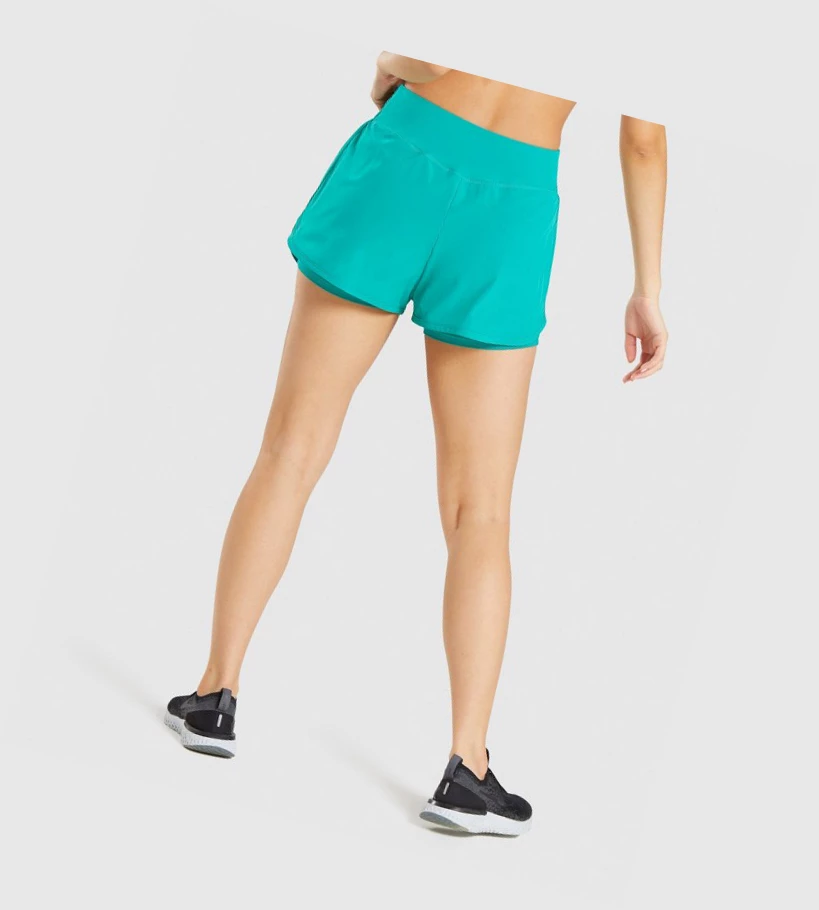 Gymshark Pulse Mid Rise Shorts Dame Grønn | PVKBON850