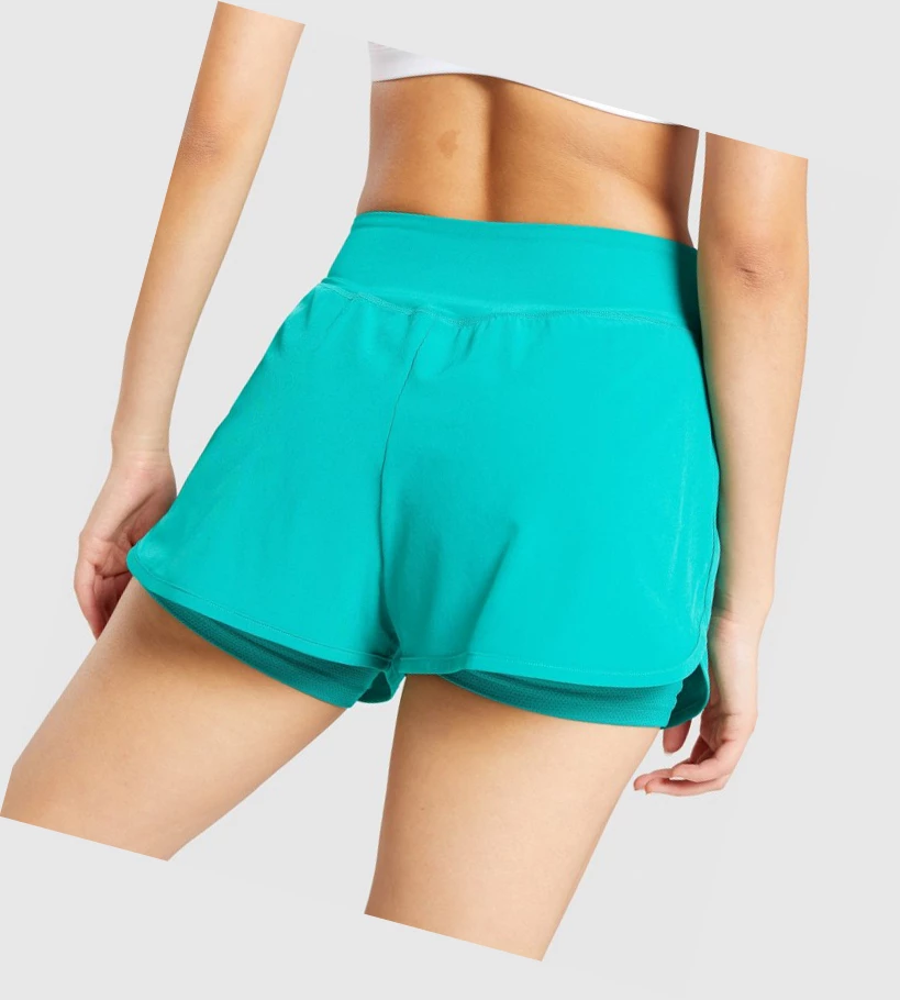 Gymshark Pulse Mid Rise Shorts Dame Grønn | PVKBON850