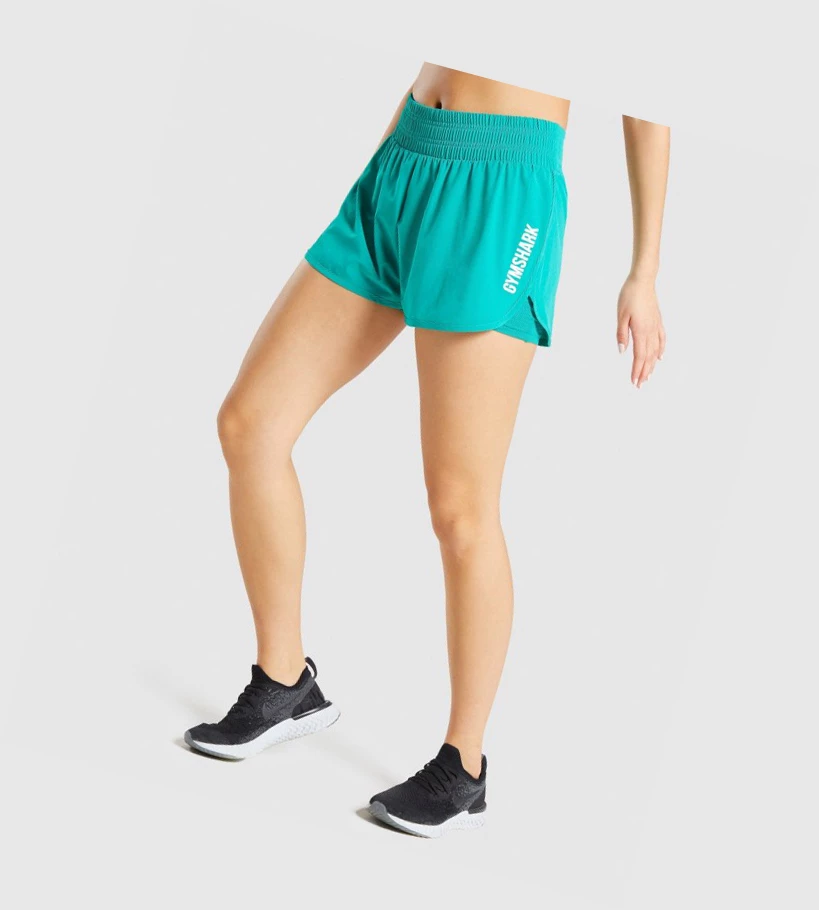 Gymshark Pulse Mid Rise Shorts Dame Grønn | PVKBON850