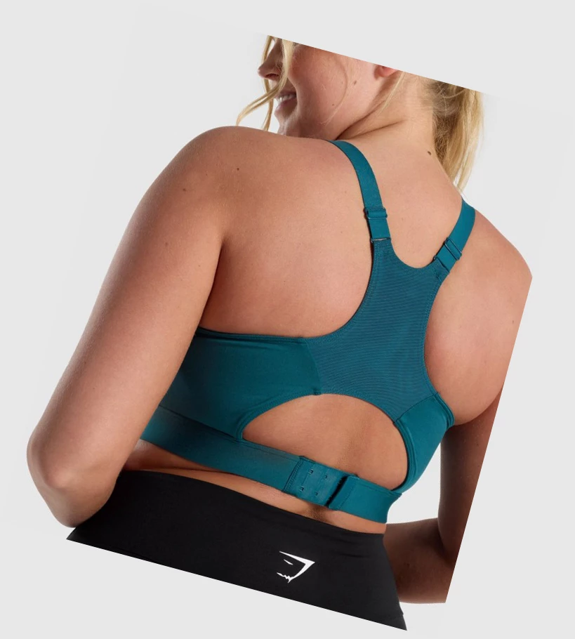 Gymshark Racer Back Trenings Sports Bh Dame Turkis | GFVYQO750