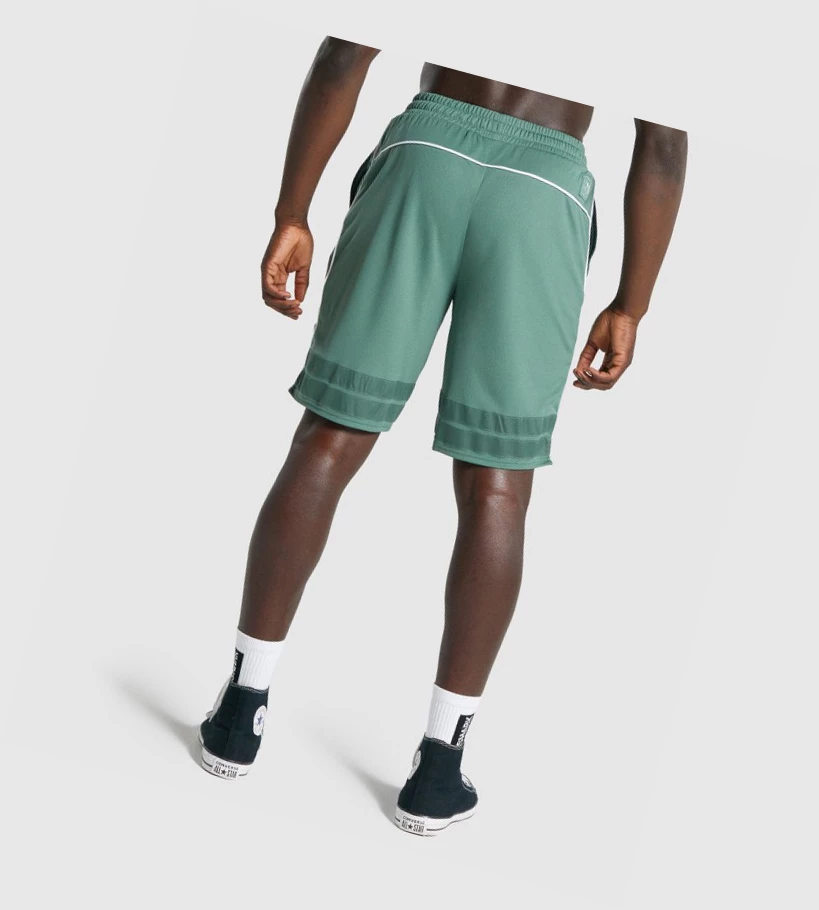 Gymshark Recess Basketball Shorts Herre Grønn | ADWKSM809