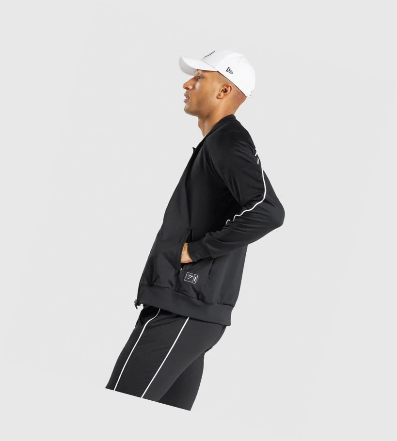 Gymshark Recess Full Zip Track Klær Herre Svarte | MBLEQD951