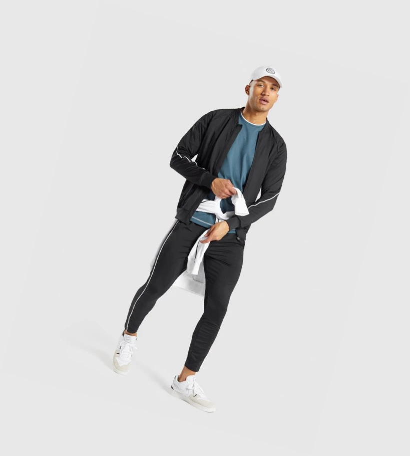 Gymshark Recess Full Zip Track Klær Herre Svarte | MBLEQD951