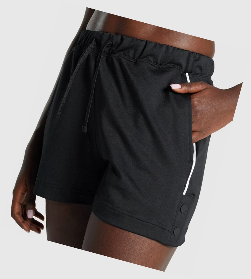 Gymshark Recess Shorts Dame Svarte | CWQAIS524