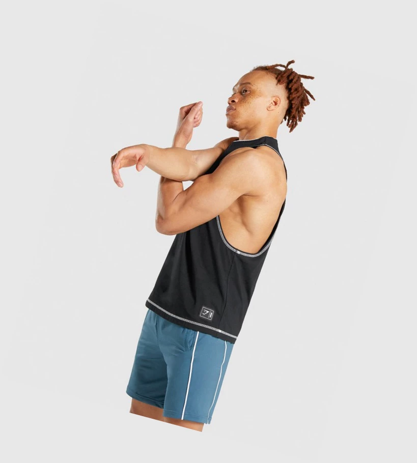 Gymshark Recess Singlet Herre Svarte | UNTLBE084