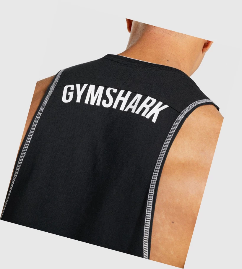 Gymshark Recess Singlet Herre Svarte | UNTLBE084