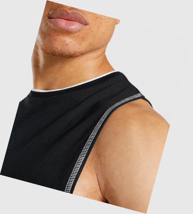 Gymshark Recess Singlet Herre Svarte | UNTLBE084