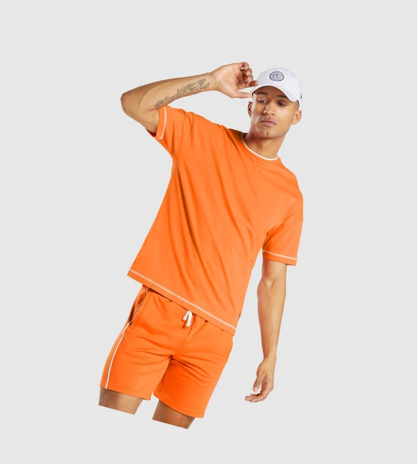 Gymshark Recess T-skjorte Herre Oransje | ABSIZD276