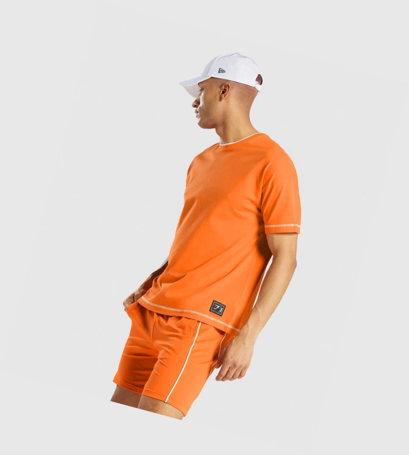 Gymshark Recess T-skjorte Herre Oransje | ABSIZD276