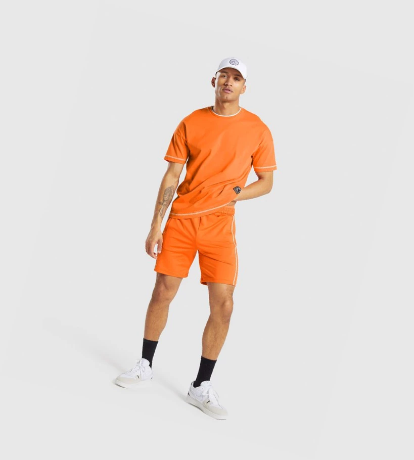 Gymshark Recess T-skjorte Herre Oransje | ABSIZD276