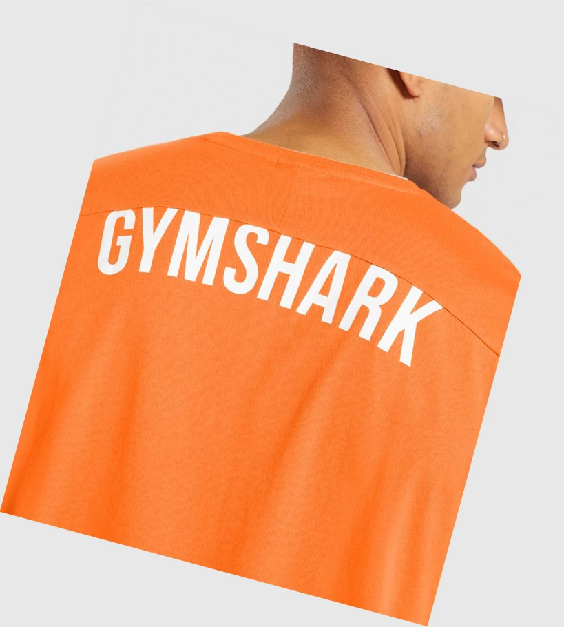 Gymshark Recess T-skjorte Herre Oransje | ABSIZD276