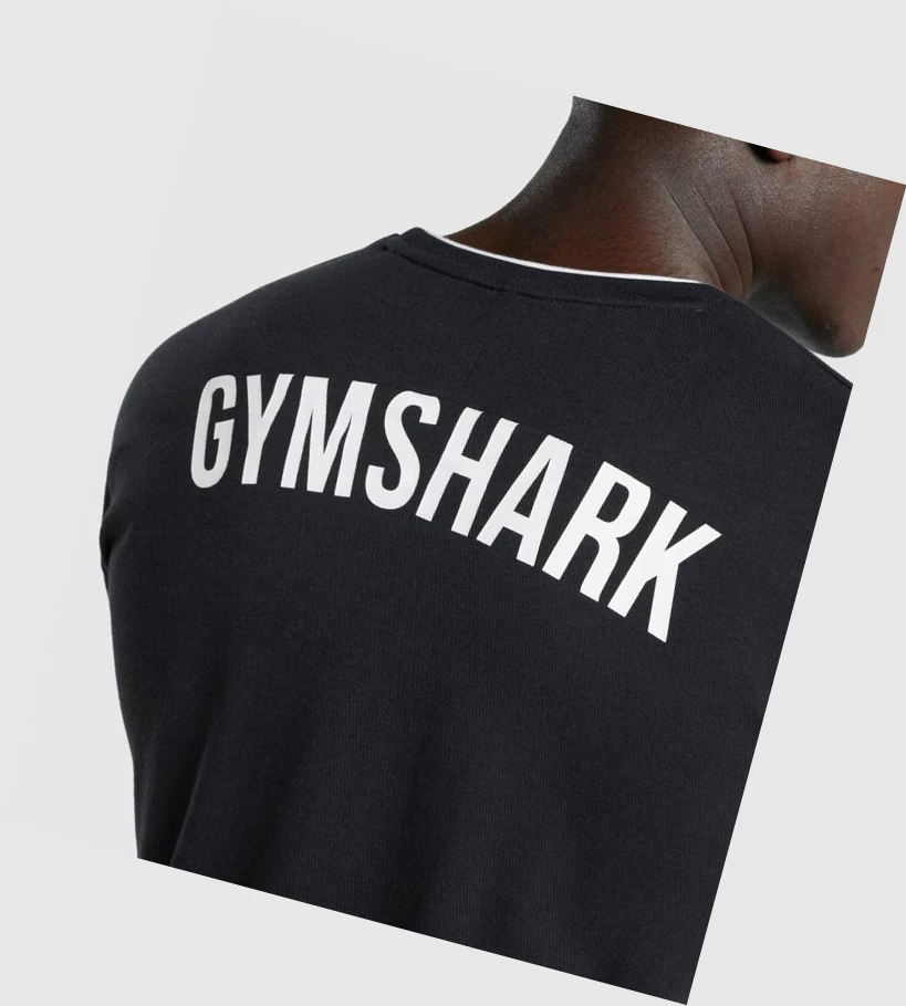 Gymshark Recess T-skjorte Herre Svarte | EHDSTK035