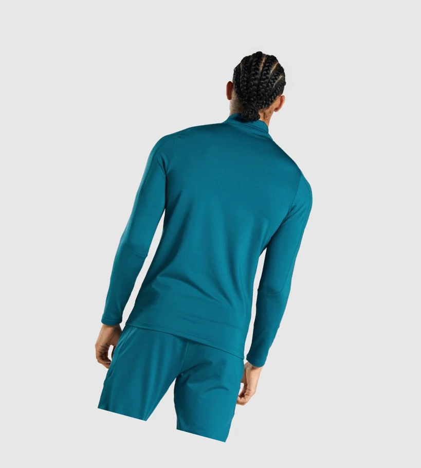 Gymshark Regulate 1/4 Zip Klær Herre Turkis | QRMFHE539