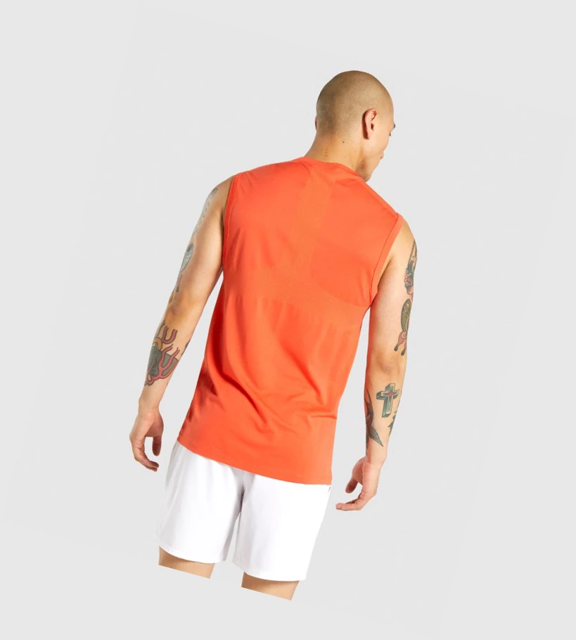 Gymshark Regulate Trenings Singlet Herre Oransje | VXUOLK309