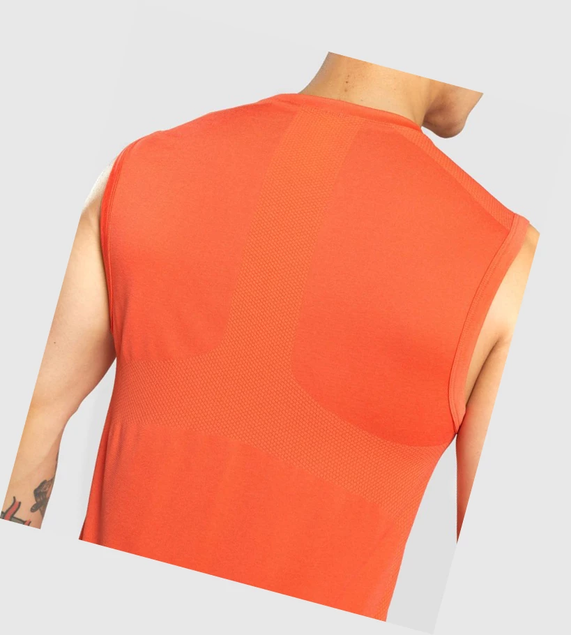 Gymshark Regulate Trenings Singlet Herre Oransje | VXUOLK309