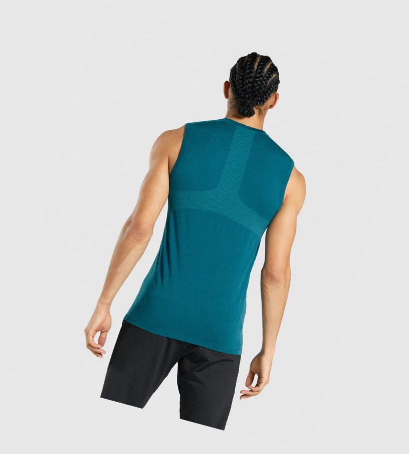 Gymshark Regulate Trenings Singlet Herre Turkis | XGTAMH056