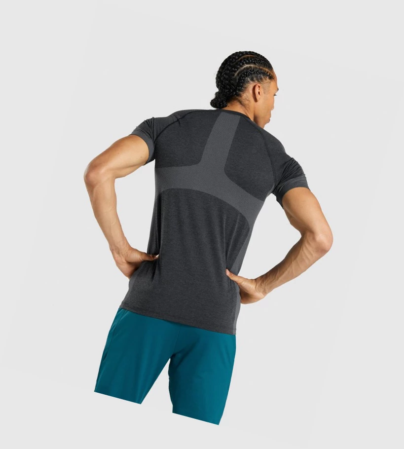 Gymshark Regulate Trenings T-skjorte Herre Svarte | JQUETH845