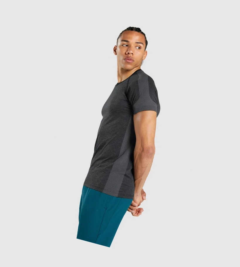 Gymshark Regulate Trenings T-skjorte Herre Svarte | JQUETH845