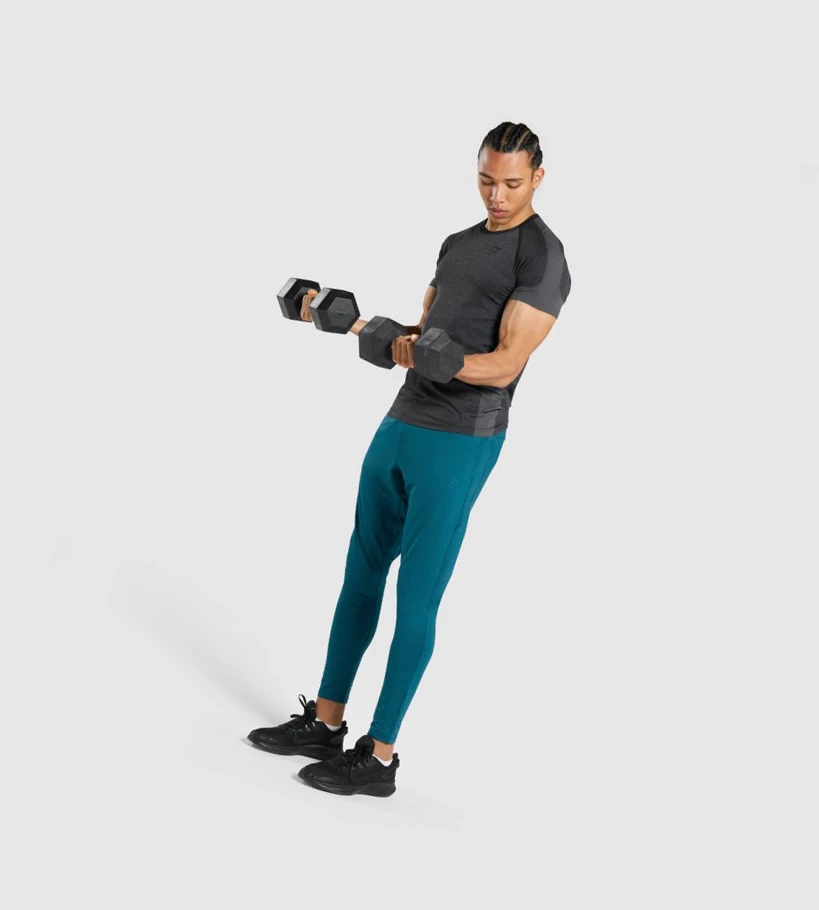 Gymshark Regulate Trenings T-skjorte Herre Svarte | JQUETH845