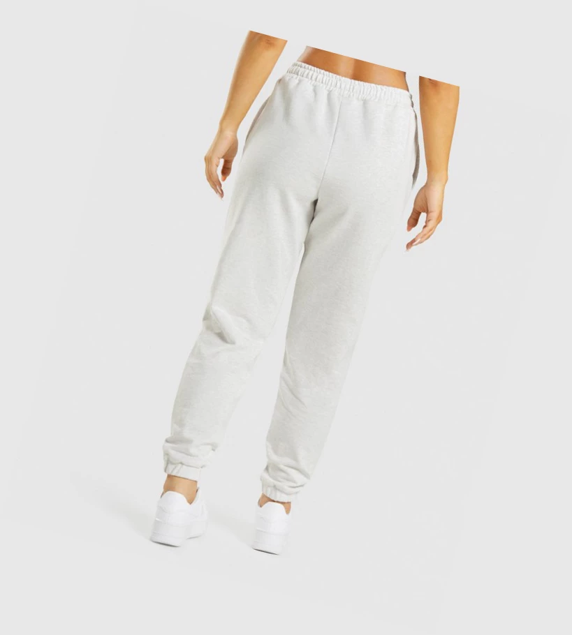 Gymshark Rest Day Sweats Joggebukser Dame Hvite | ZMRBFV456