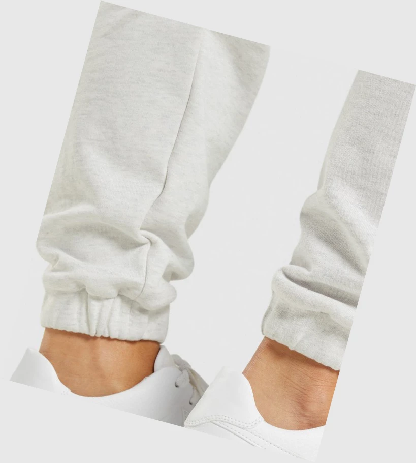 Gymshark Rest Day Sweats Joggebukser Dame Hvite | ZMRBFV456