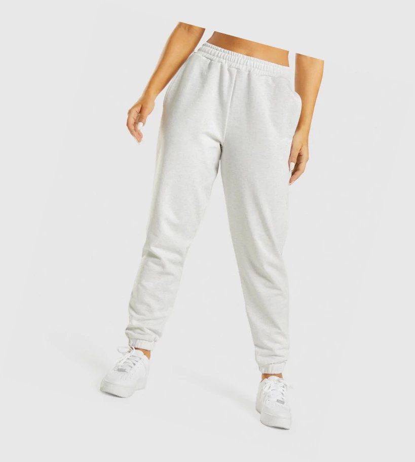 Gymshark Rest Day Sweats Joggebukser Dame Hvite | ZMRBFV456