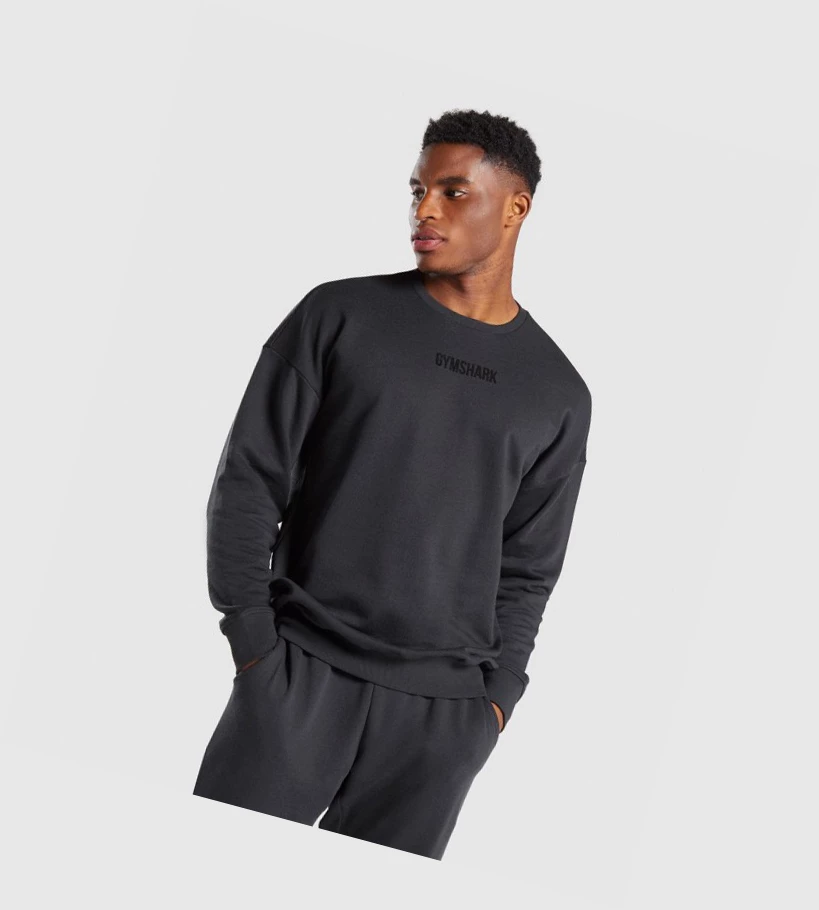 Gymshark Restore Sweatshirt Klær Herre Svarte | VDSKBE879