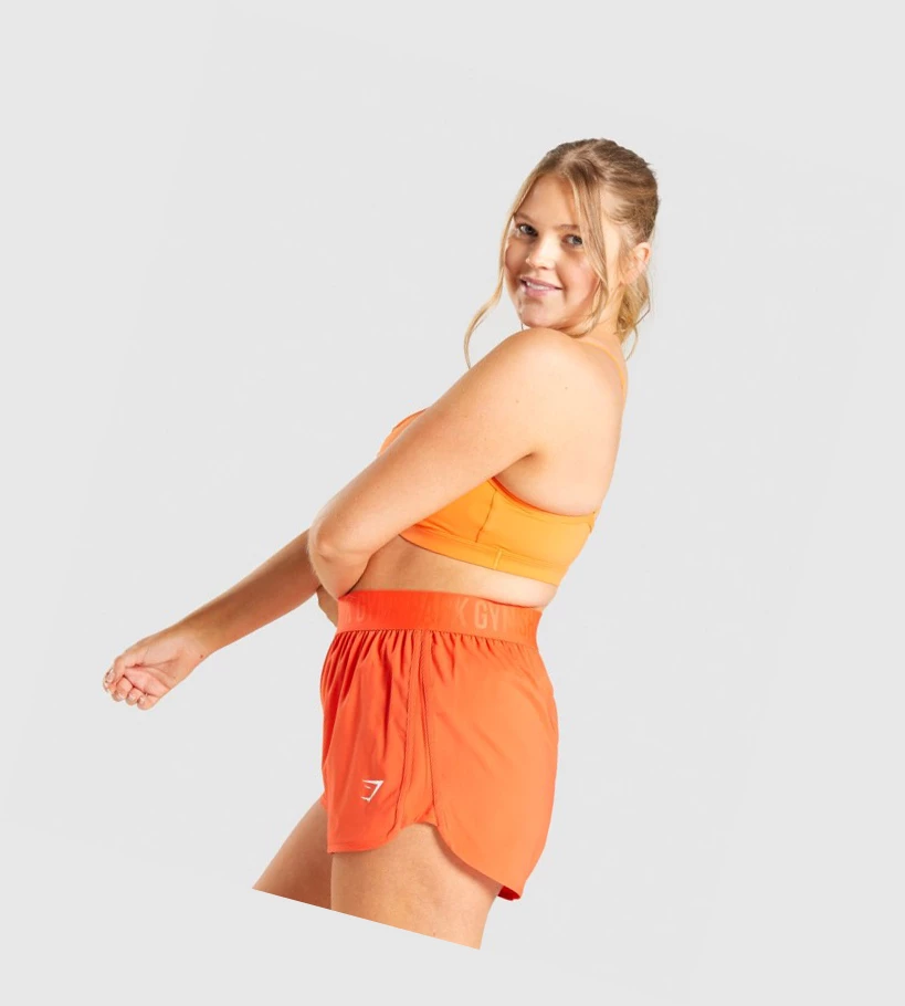 Gymshark Ruched Trenings Sports Bh Dame Oransje | FVQRUX294