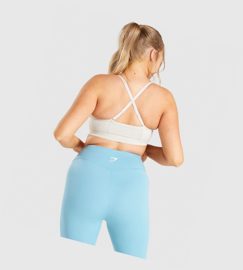 Gymshark Ruched Trenings Sports Bh Dame Grå | GOJVUY961