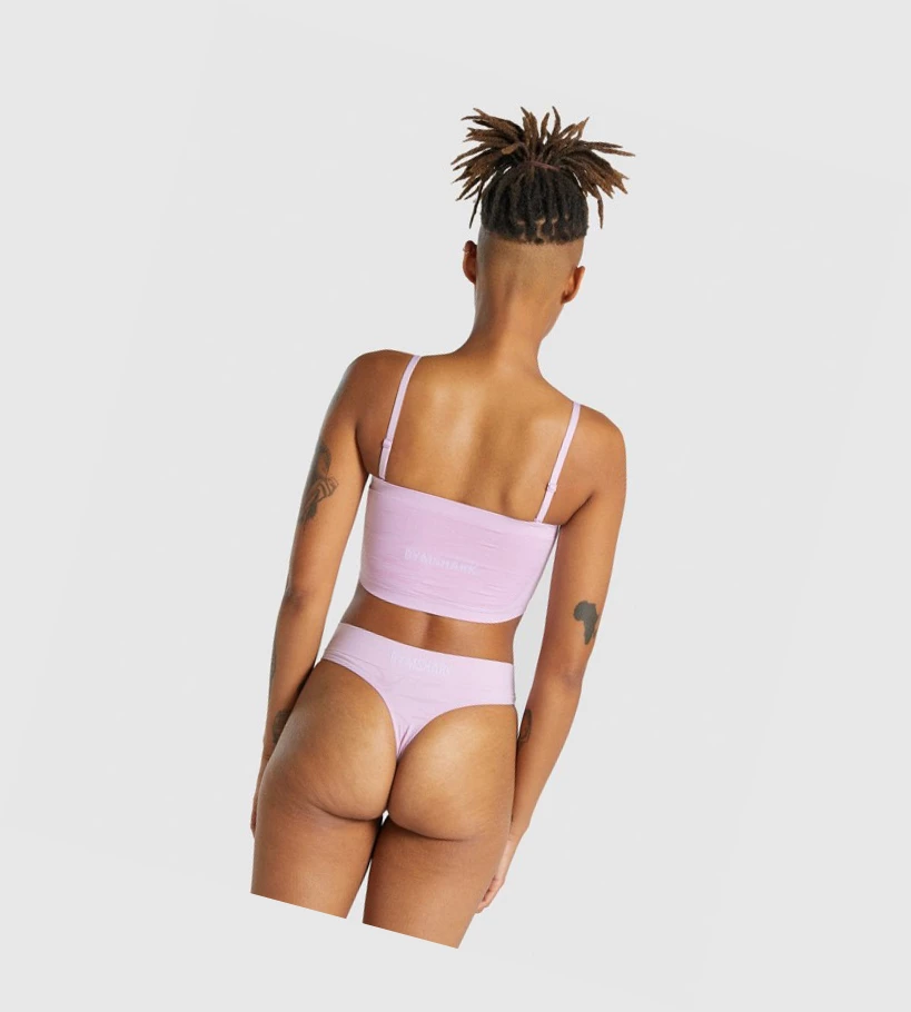 Gymshark Seamless Bandeau Undertøy Dame Lyse Rosa | CXFZAB036