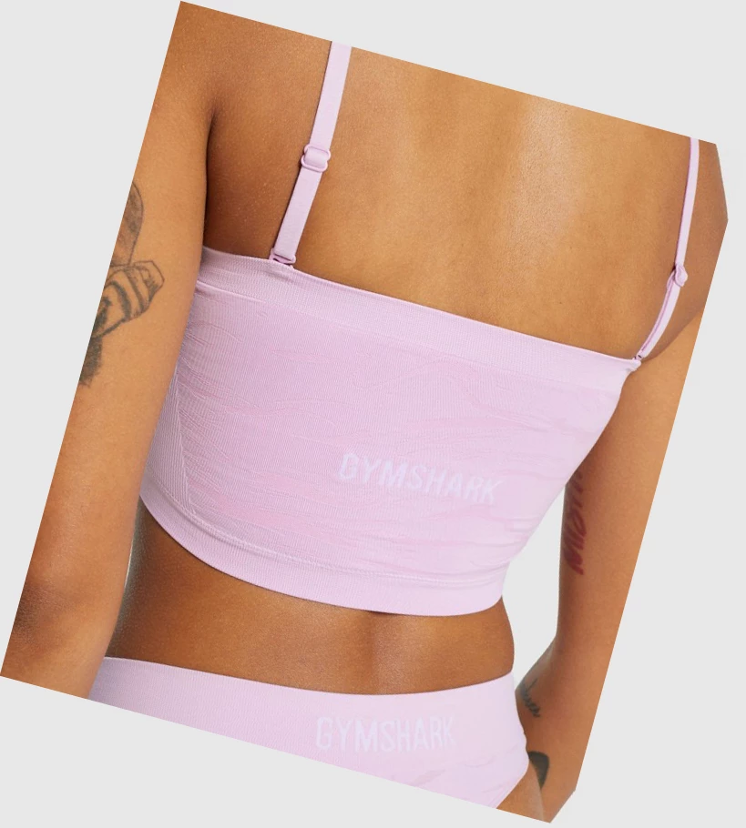 Gymshark Seamless Bandeau Undertøy Dame Lyse Rosa | CXFZAB036