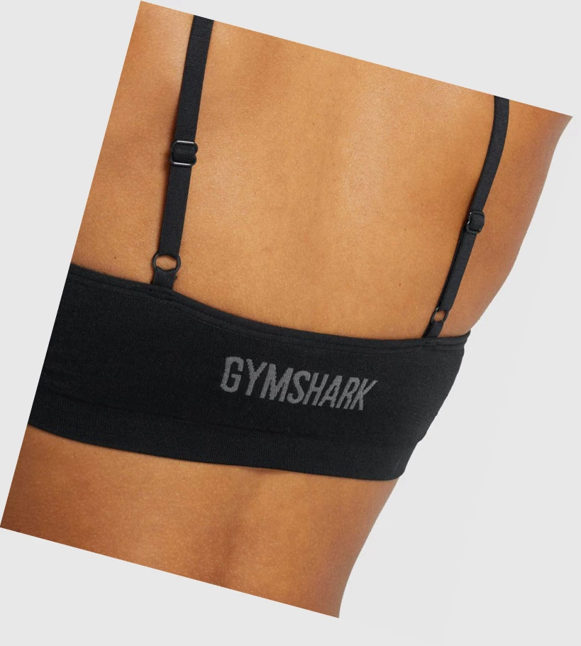 Gymshark Seamless High Neck Bralette Undertøy Dame Svarte | AGEBWL609