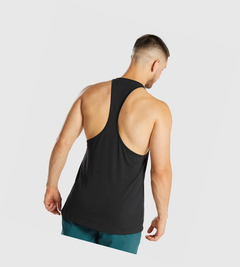 Gymshark Sharkhead Infill Singlet Herre Svarte | KWBLNU901