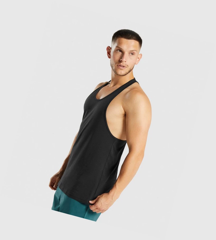 Gymshark Sharkhead Infill Singlet Herre Svarte | KWBLNU901