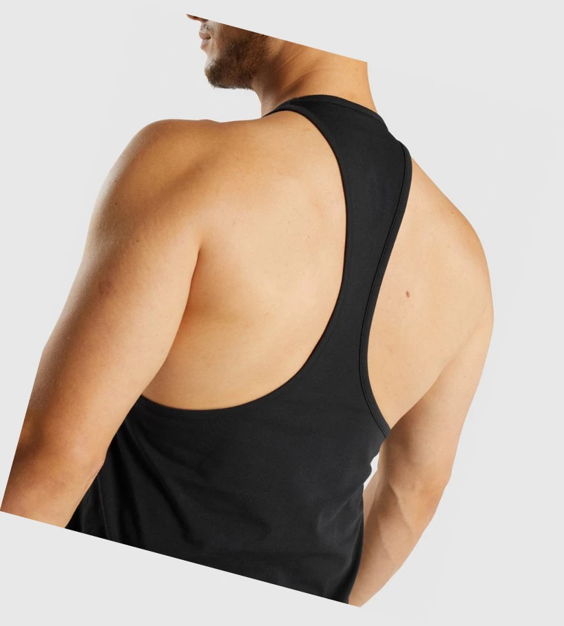 Gymshark Sharkhead Infill Singlet Herre Svarte | KWBLNU901