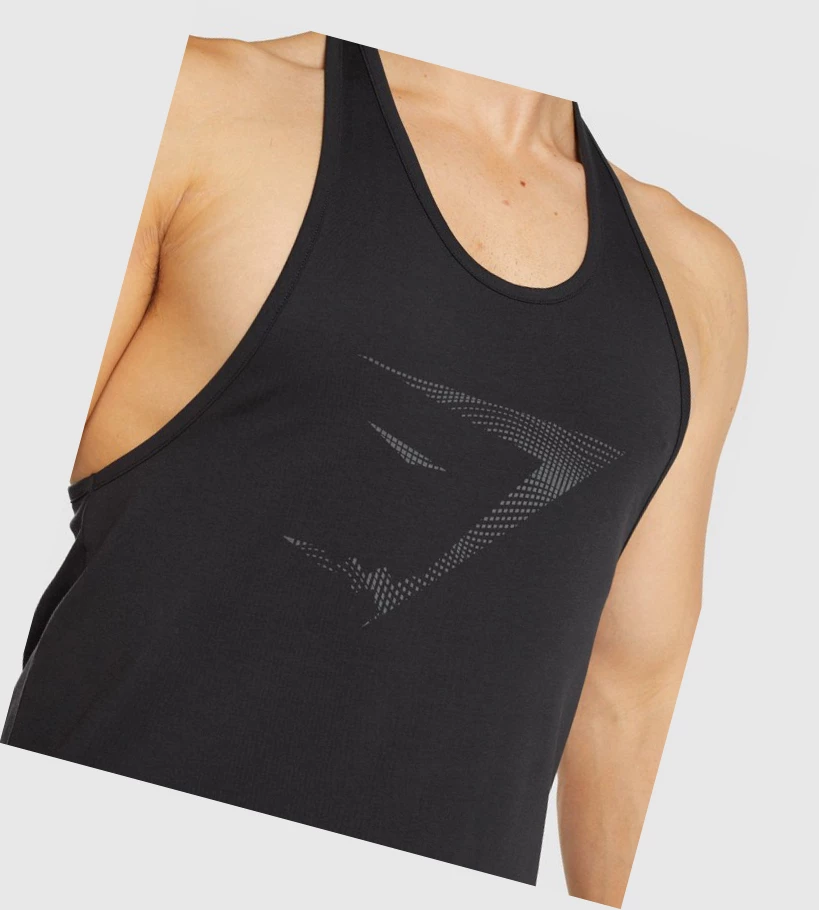 Gymshark Sharkhead Infill Singlet Herre Svarte | KWBLNU901