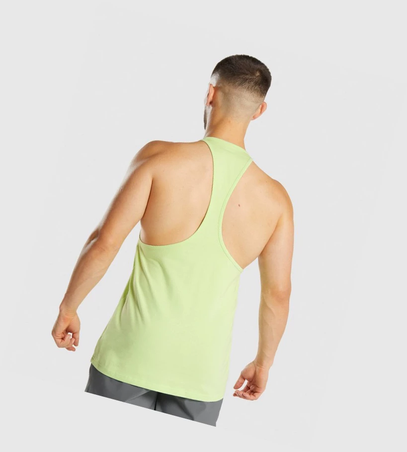 Gymshark Sharkhead Infill Singlet Herre Lyse Grønn | KWDQOJ740