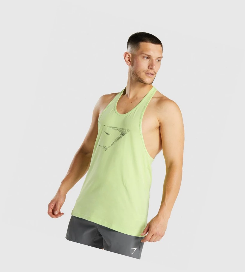 Gymshark Sharkhead Infill Singlet Herre Lyse Grønn | KWDQOJ740