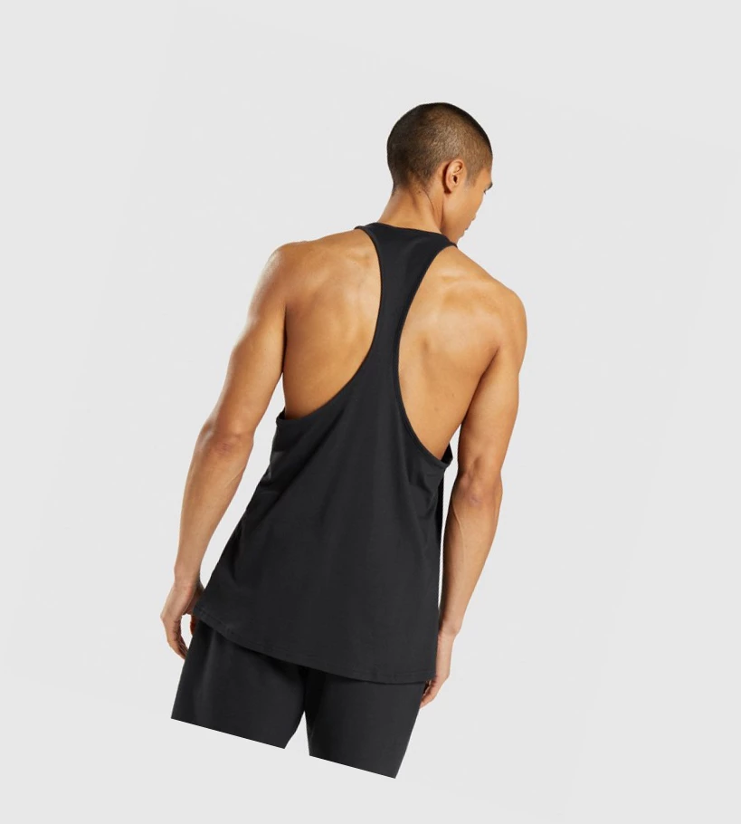 Gymshark Sharkhead Infill Singlet Herre Svarte | OGISAP519