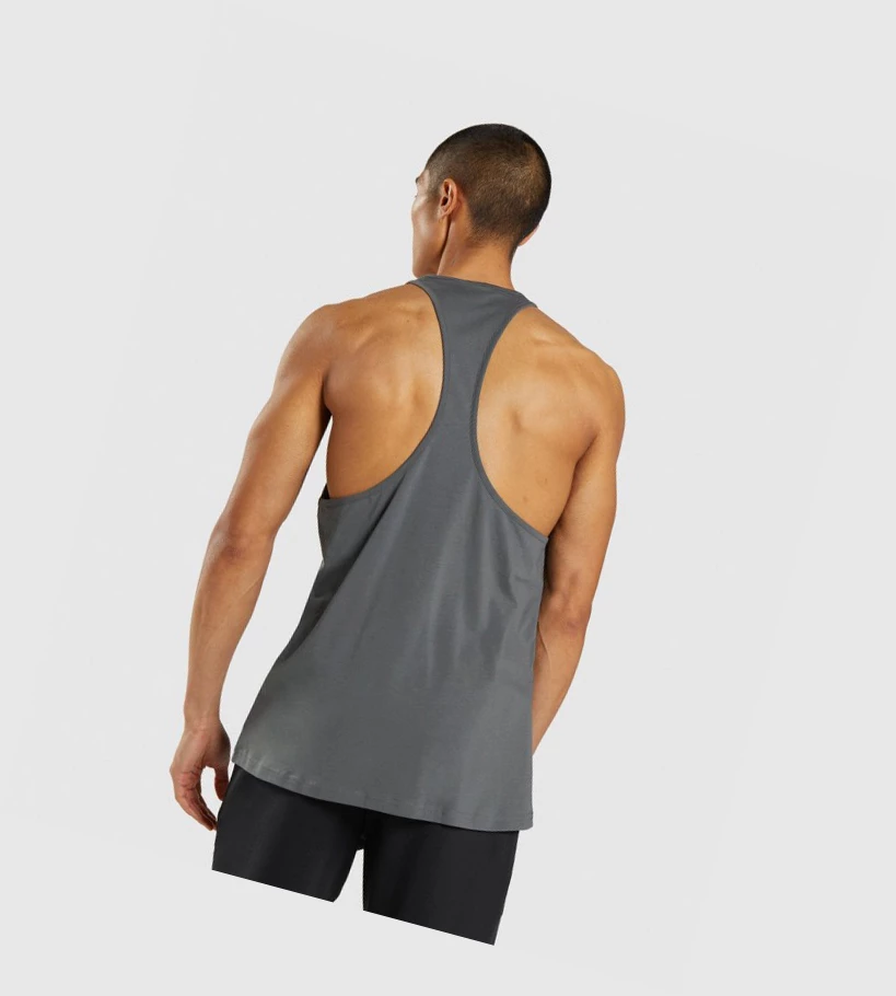 Gymshark Sharkhead Infill Singlet Herre Grå | UXZHNY856